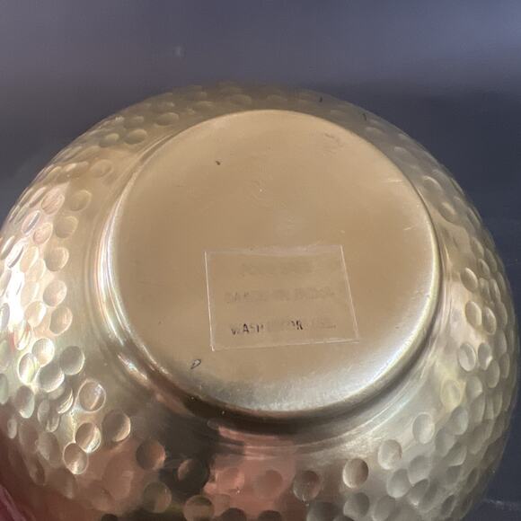 Vintage Gold Hammered Bowl – Thin-Walled – Footed Base – 6.5x3.5-VTG Decor - Picture 6 of 6